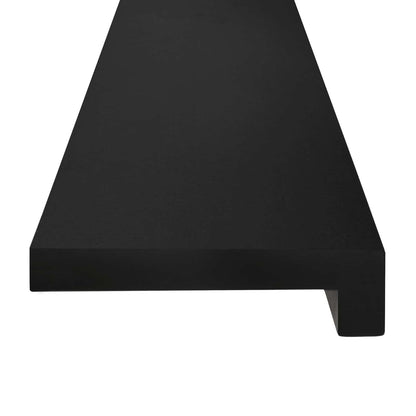 Window Sills 2 pcs Black 120 x 20 x 2 cm Solid Beech Wood