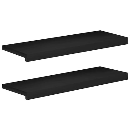 Window Sills 2 pcs Black 70 x 30 x 2 cm Solid Beech Wood