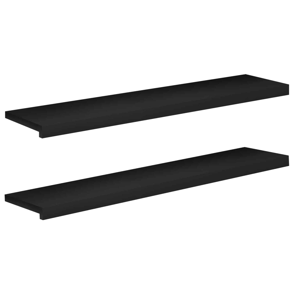 Window Sills 2 pcs Black 110 x 30 x 2 cm Solid Beech Wood