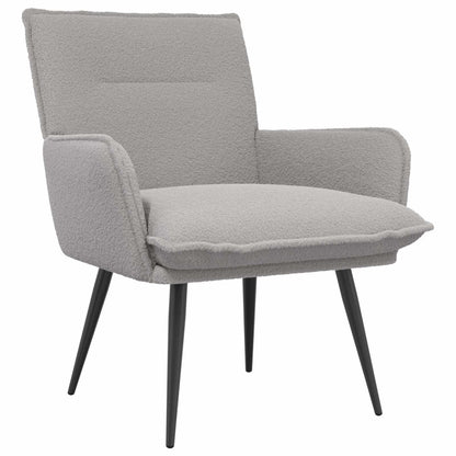Armchair Light Grey Bouclé