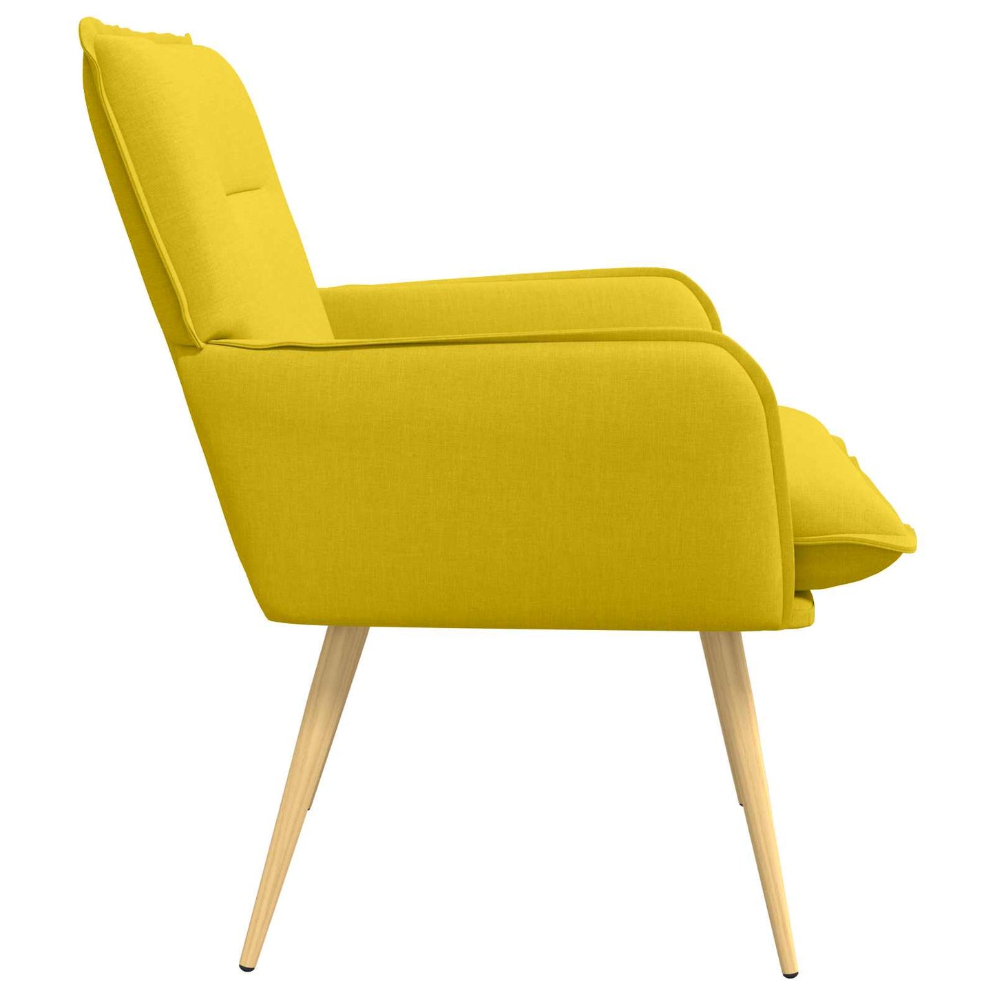 Armchair Light Yellow Fabric