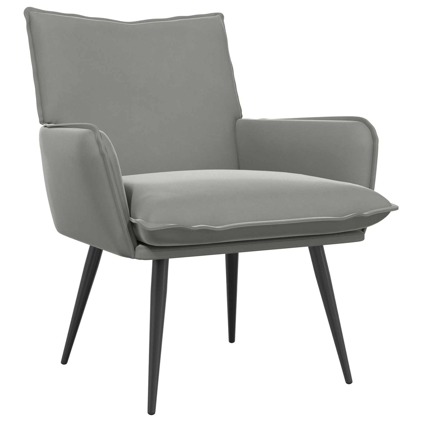 Armchair Light Grey Velvet