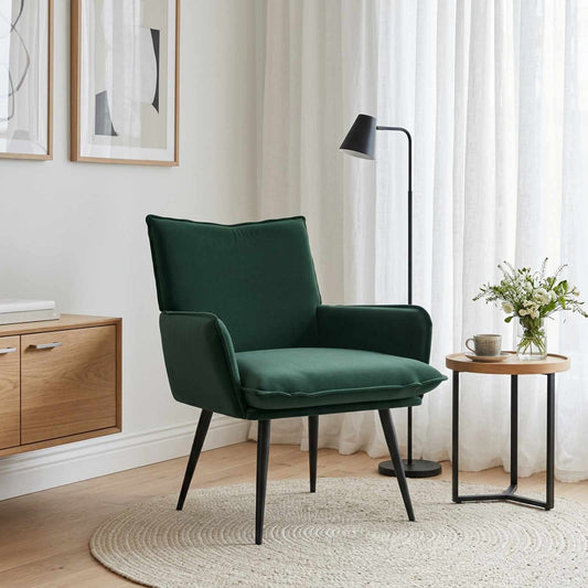 Armchair Dark Green Velvet