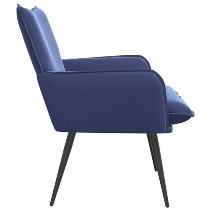 Armchair Police Blue Velvet