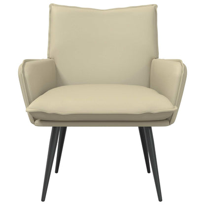 Armchair Cream Faux Leather
