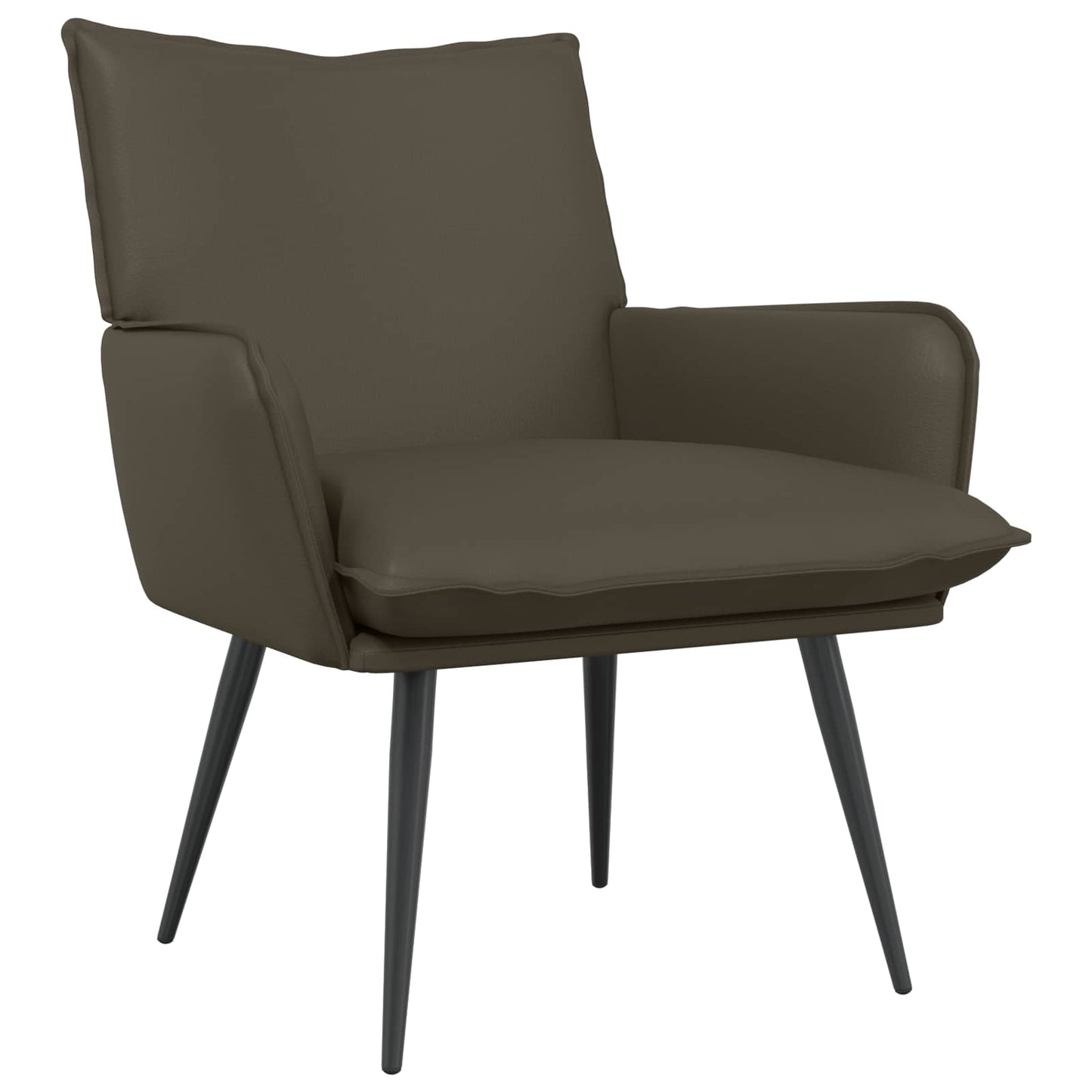 Armchair Grey Faux Leather
