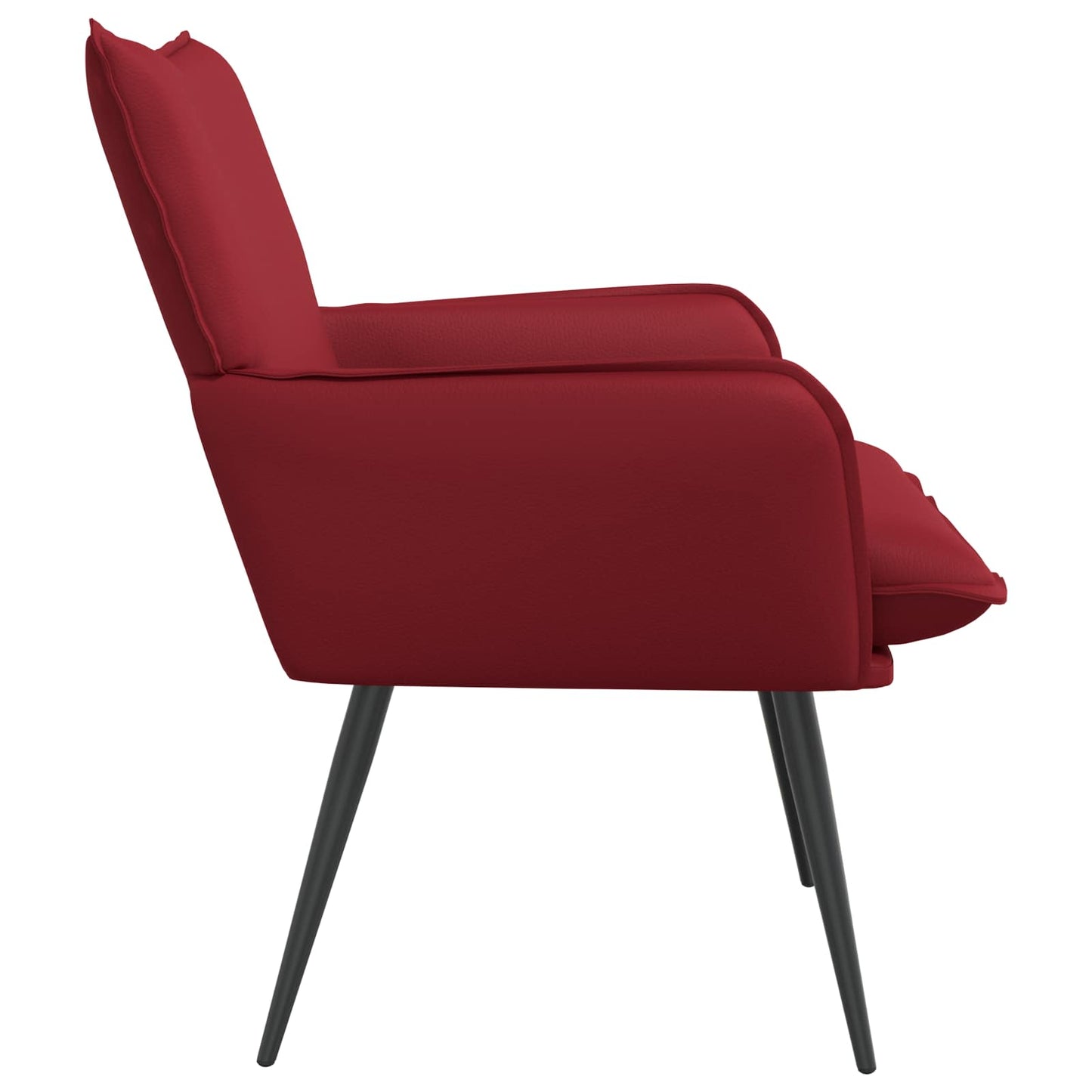 Armchair Wine Red Faux Leather
