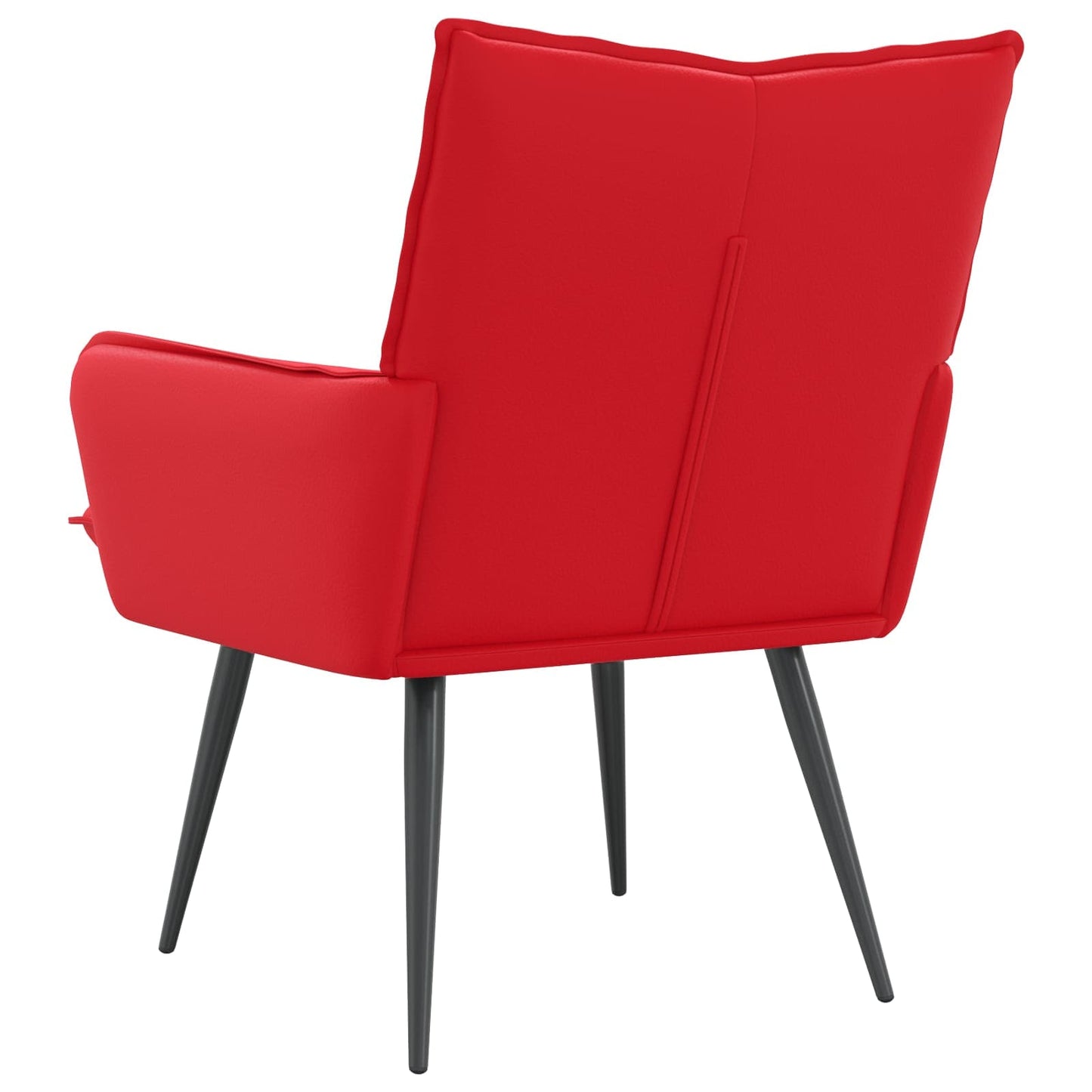 Armchair Red Faux Leather