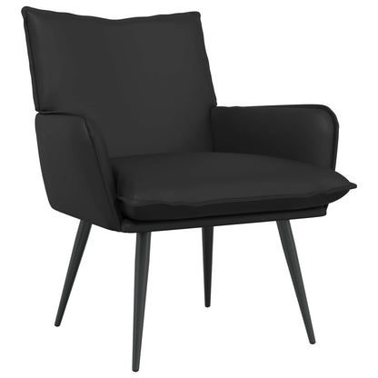 Armchair Black Faux Leather