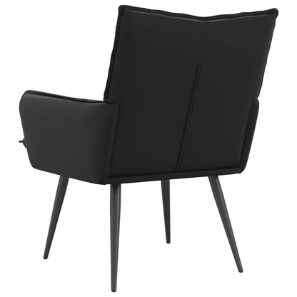 Armchair Black Faux Leather