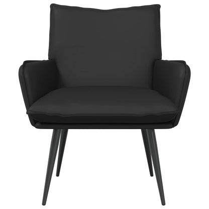 Armchair Black Faux Leather
