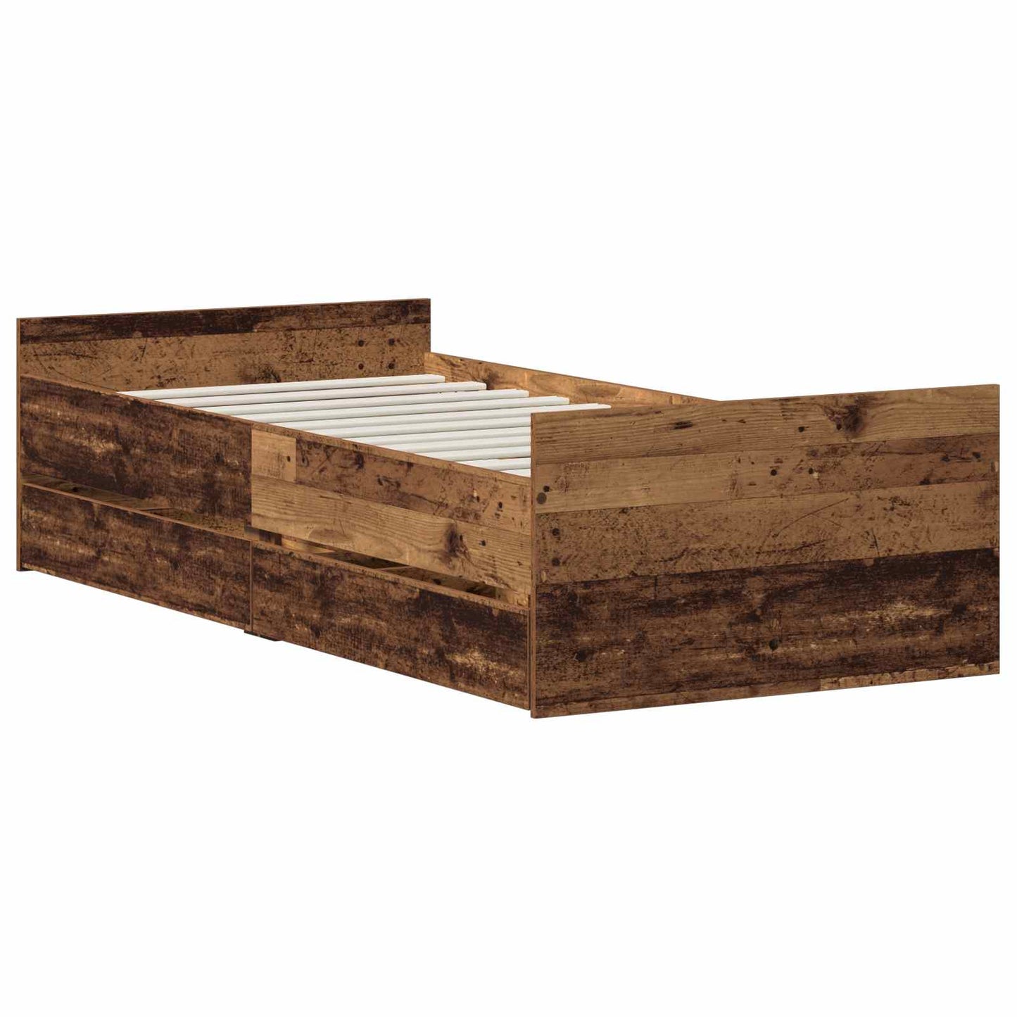 Bed Frame Old Wood 100 x 200 cm Engineered Wood