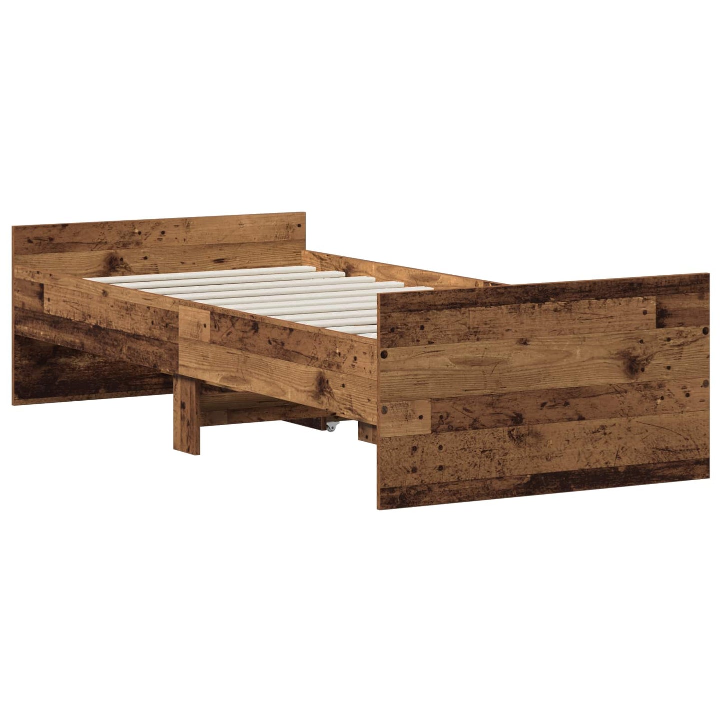 Bed Frame Old Wood 100 x 200 cm Engineered Wood
