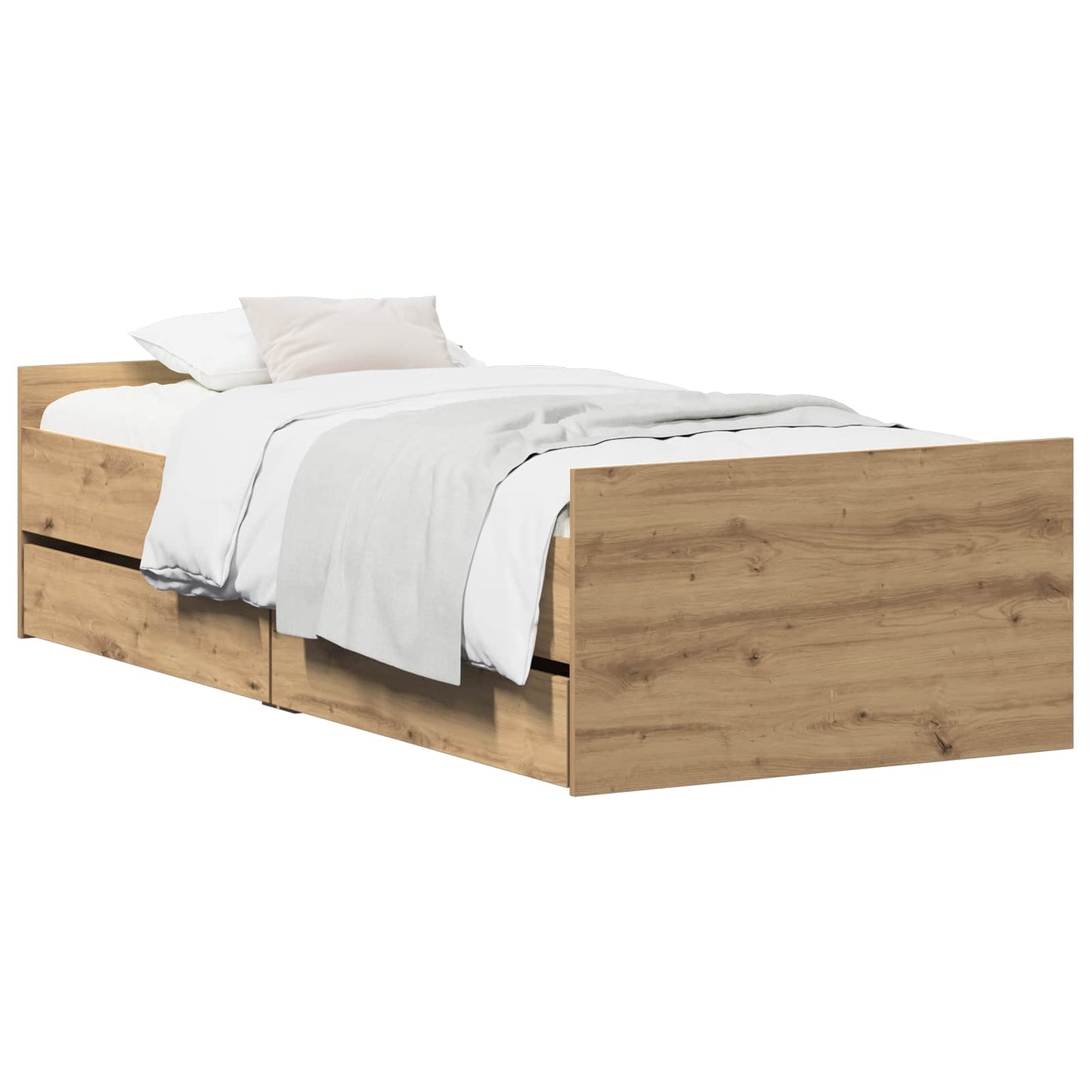 Bed Frame Artisan Oak 100 x 200 cm Engineered Wood