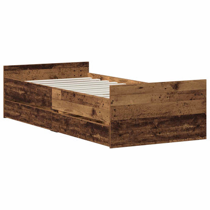 Bed Frame Old Wood 90 x 200 cm Engineered Wood