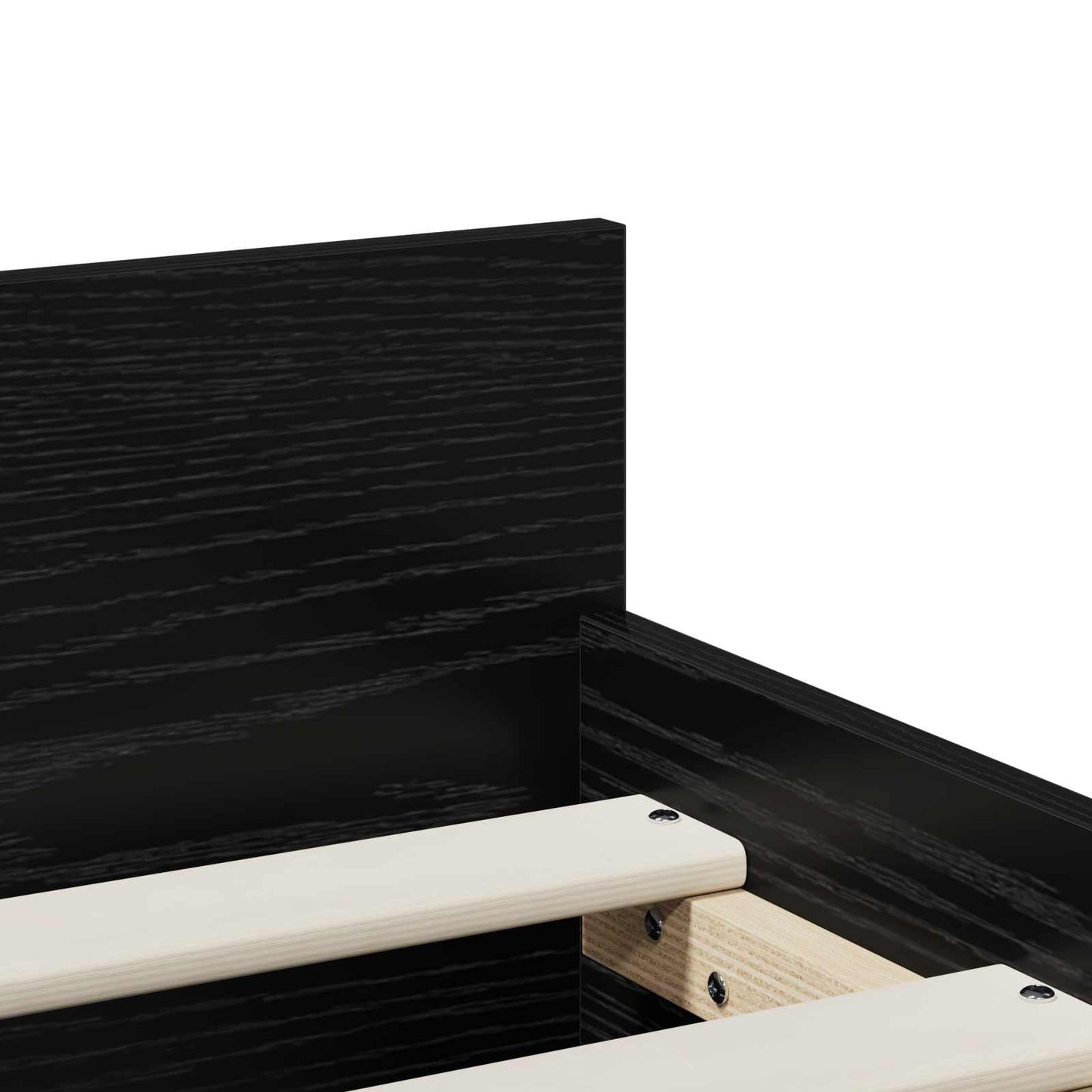 Bed Frame Black Oak 90 x 200 cm Engineered Wood