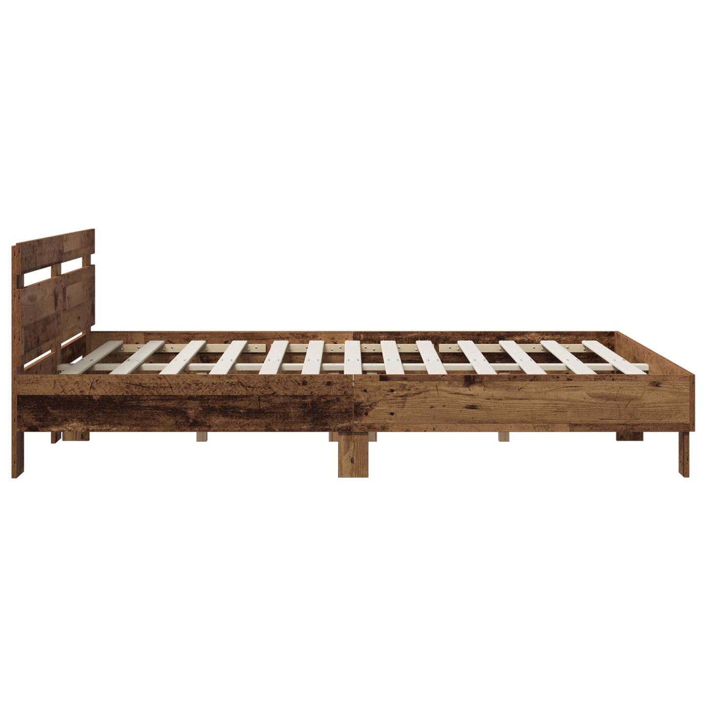 Bed Frame Old Wood 140 x 190 cm Engineered Wood