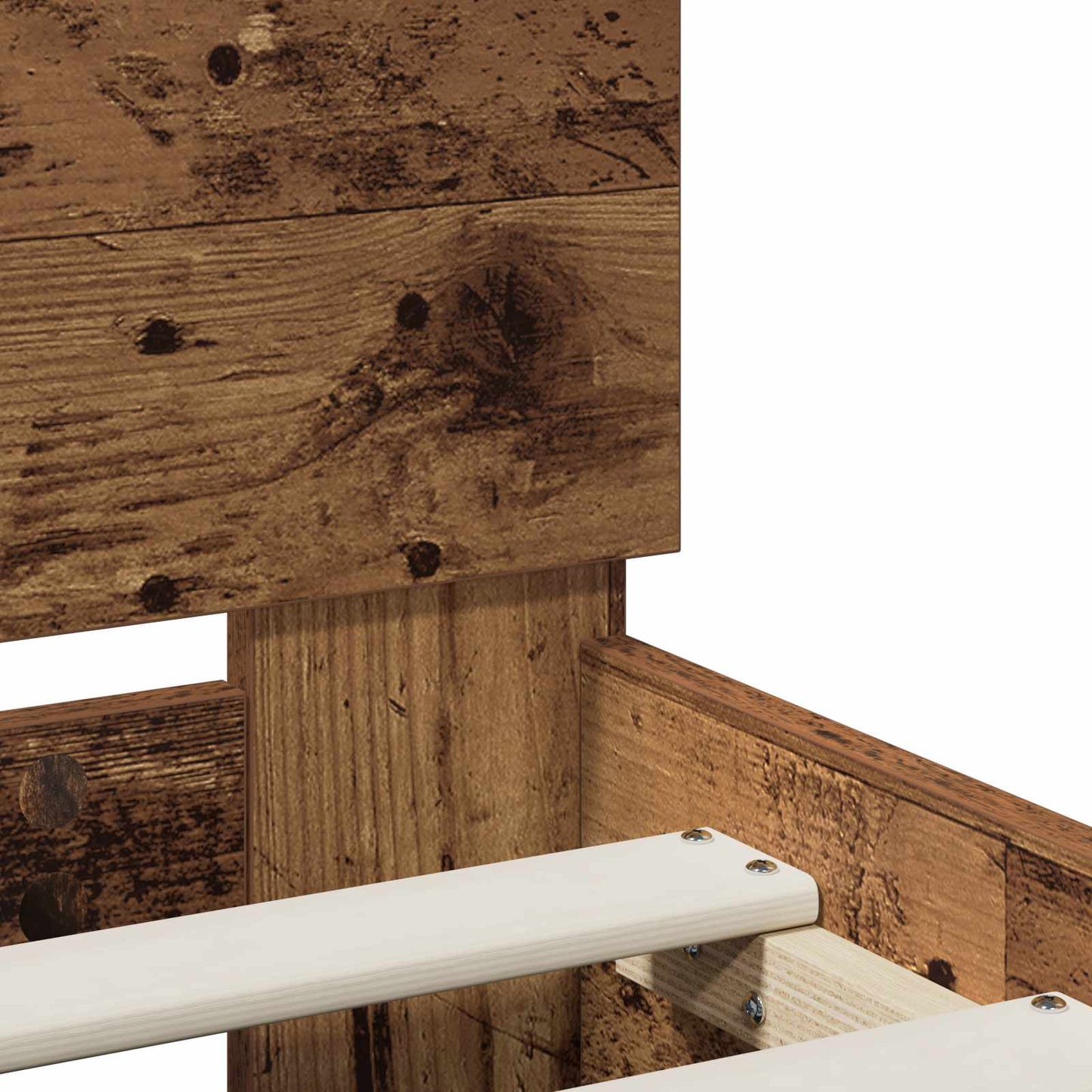 Bed Frame Old Wood 135 x 190 cm Engineered Wood