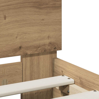Bed Frame Artisan Oak 135 x 190 cm Engineered Wood