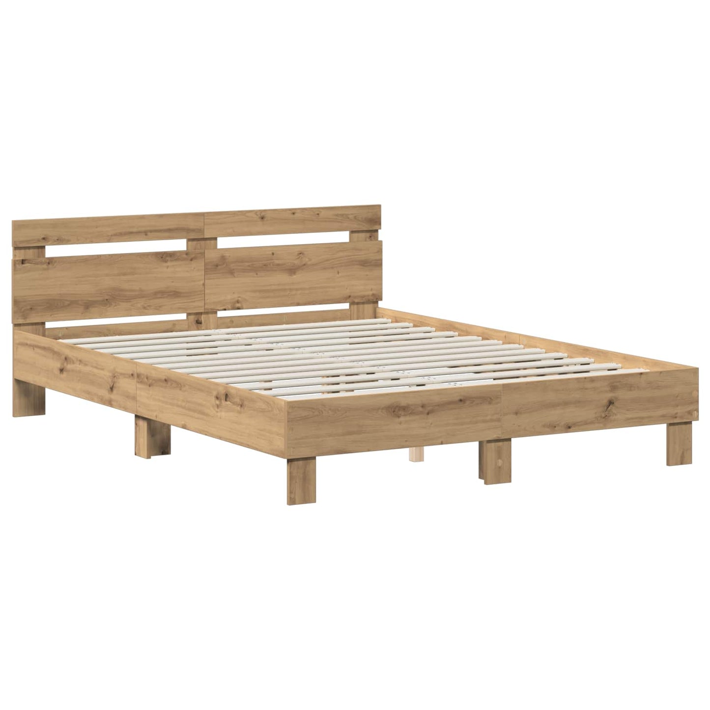 Bed Frame Artisan Oak 120 x 190 cm Engineered Wood