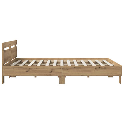 Bed Frame Artisan Oak 120 x 190 cm Engineered Wood