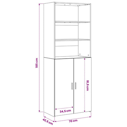 Highboard Old Wood 70 x 42.5 x 185 cm Engineered Wood