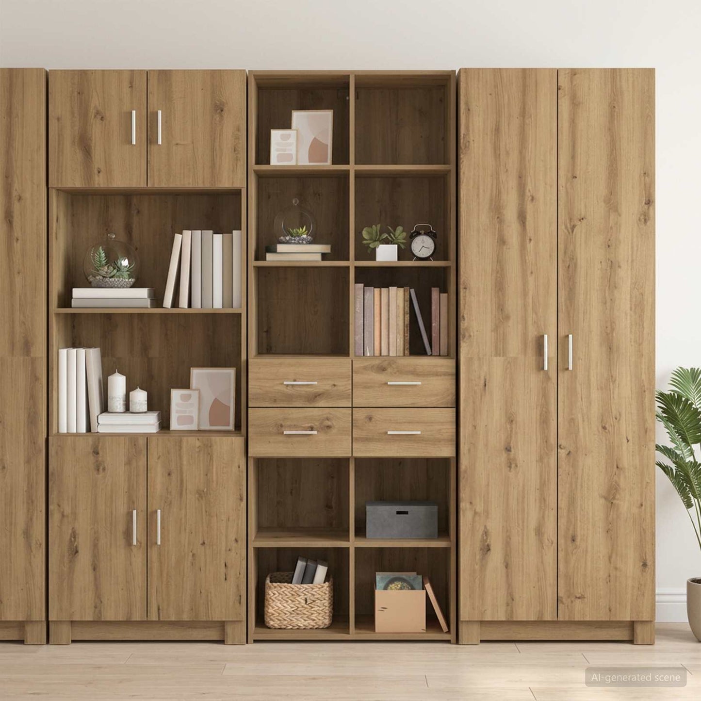 Bookcase Artisan oak 30 x 42.4 x 185.2 cm