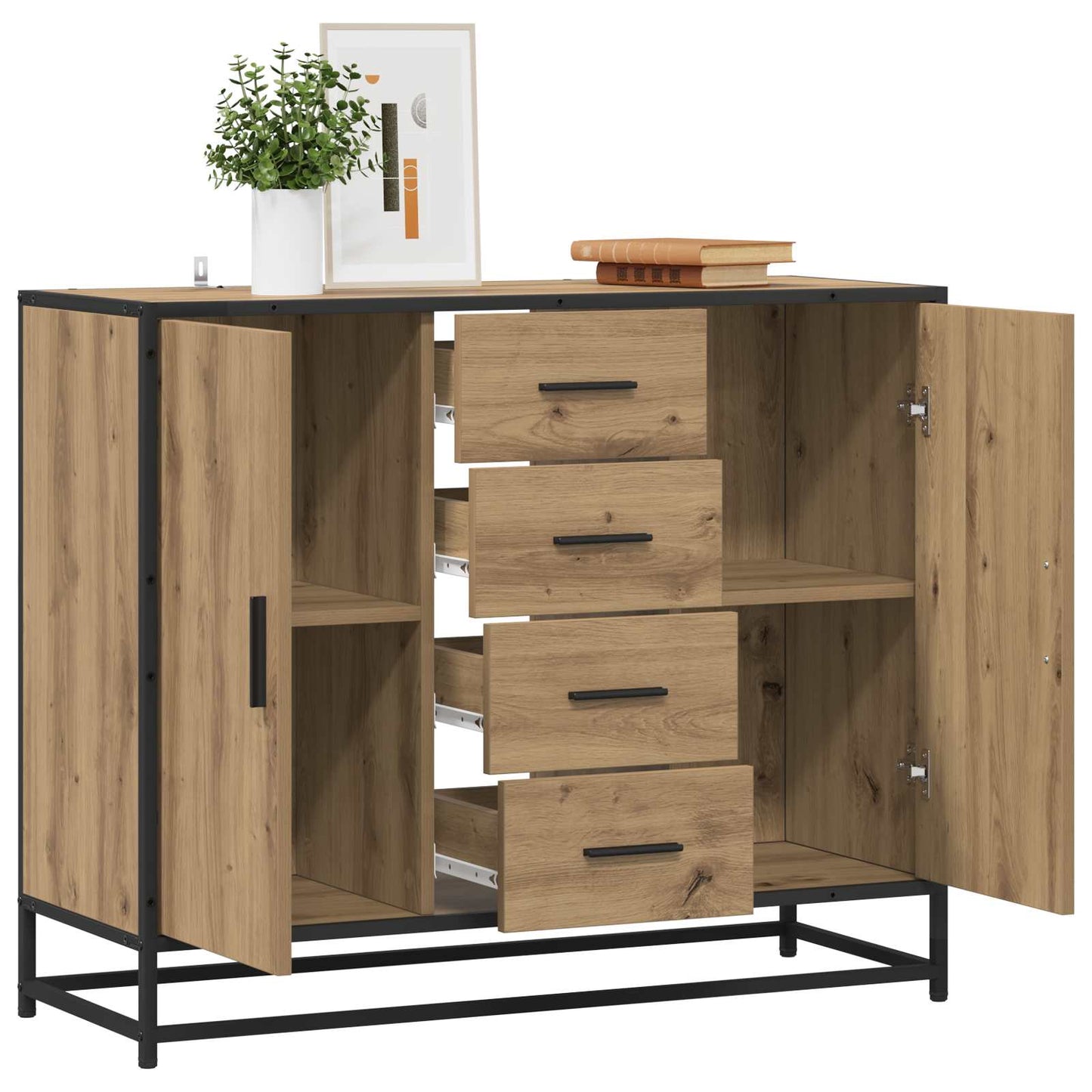 Sideboard Artisan Oak 92 x 35 x 76 cm Engineered Wood