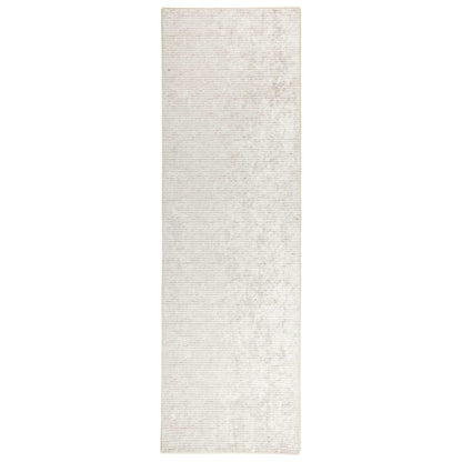 Rug Cream 50 x 150 cm 100% Polyester 3 mm Washable