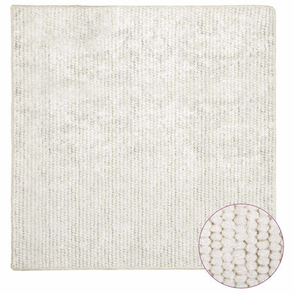 Rug Cream 100 x 100 cm 100% Polyester 3 mm Washable
