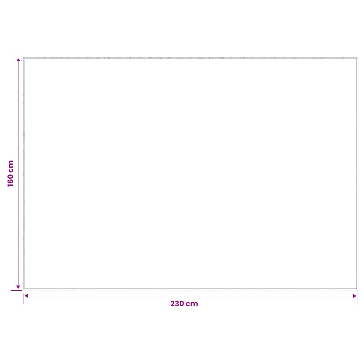 Rug Cream 160 x 230 cm 100% Polyester 3 mm Washable