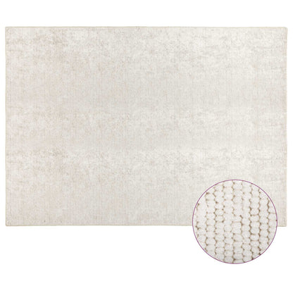 Rug Cream 160 x 230 cm 100% Polyester 3 mm Washable