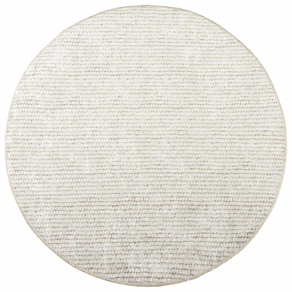 Rug Cream Ø 120 cm 100% Polyester 3 mm Washable