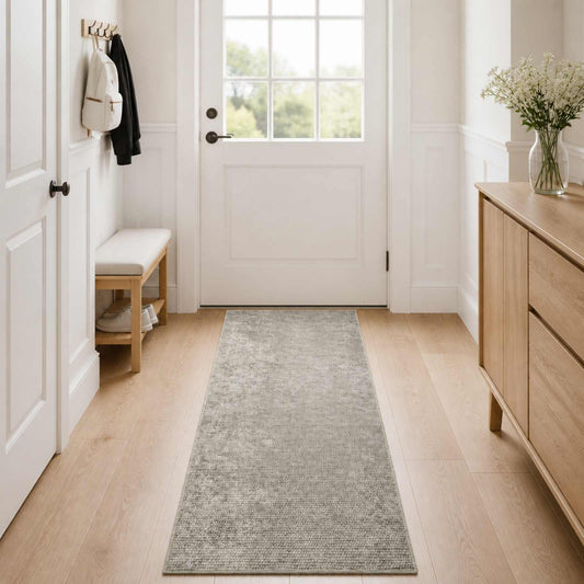 Rug Beige 100 x 300 cm 100% Polyester 3 mm Washable
