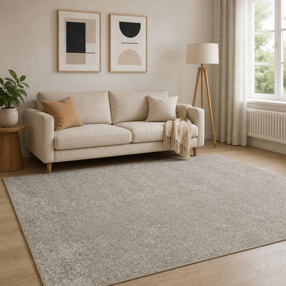 Rug Beige 190 x 300 cm 100% Polyester 3 mm Washable