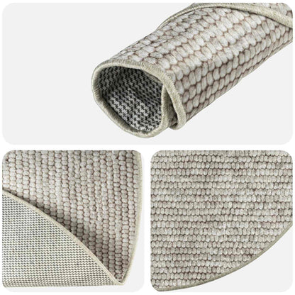 Rug Beige Ø 120 cm 100% Polyester 3 mm Washable