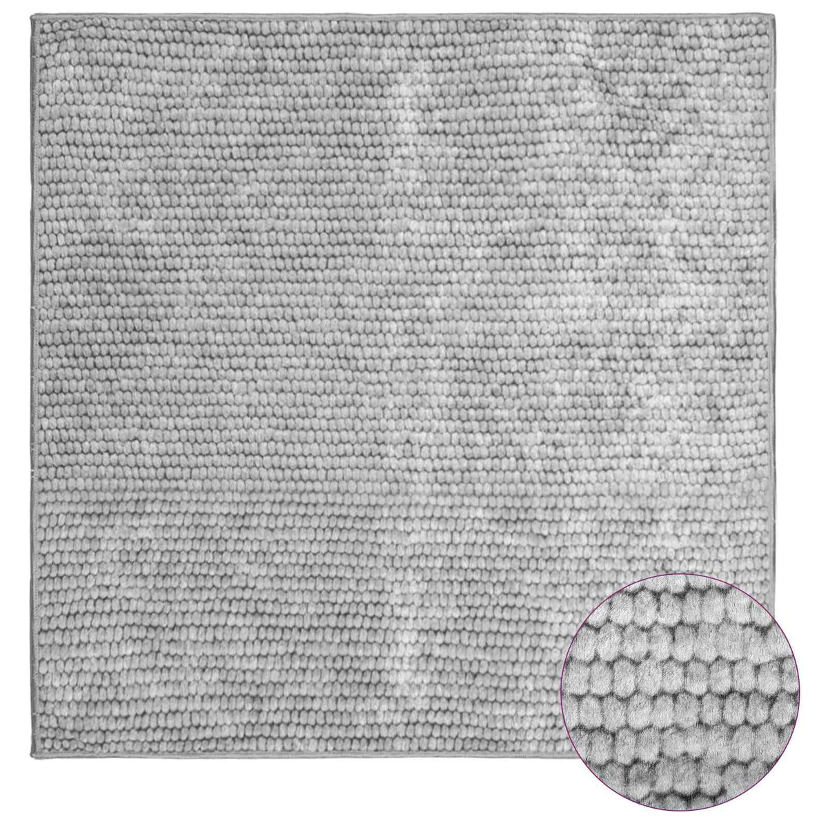 Rug Grey 100 x 100 cm 100% Polyester 3 mm Washable