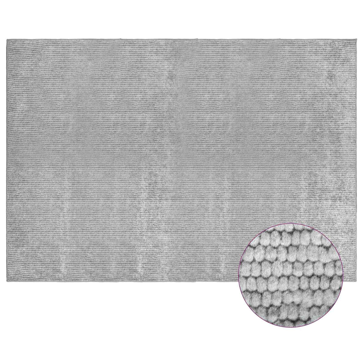 Rug Grey 160 x 230 cm 100% Polyester 3 mm Washable