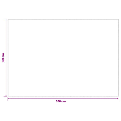 Rug Grey 190 x 300 cm 100% Polyester 3 mm Washable