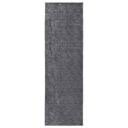 Rug Anthracite 50 x 300 cm 100% Polyester 3 mm Washable