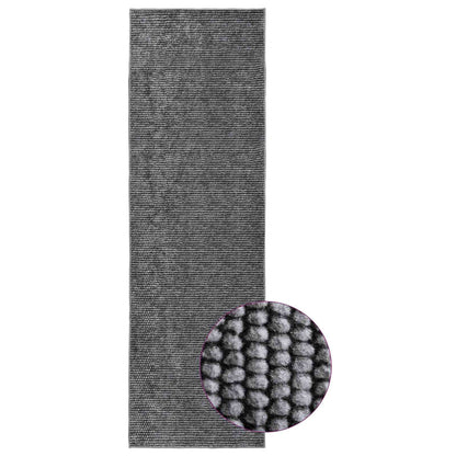 Rug Anthracite 80 x 150 cm 100% Polyester 3 mm Washable