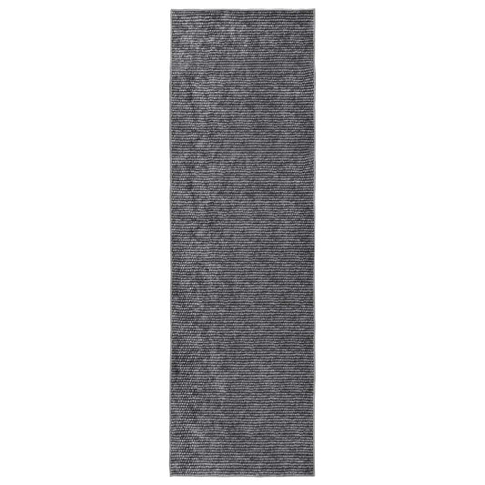 Rug Anthracite 100 x 300 cm 100% Polyester 3 mm Washable