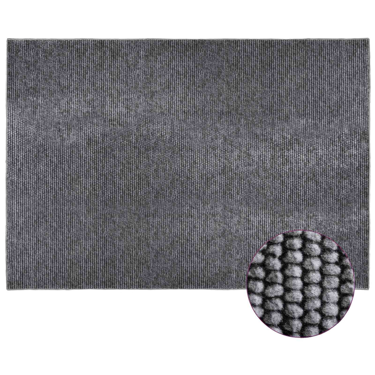 Rug Anthracite 120 x 180 cm 100% Polyester 3 mm Washable