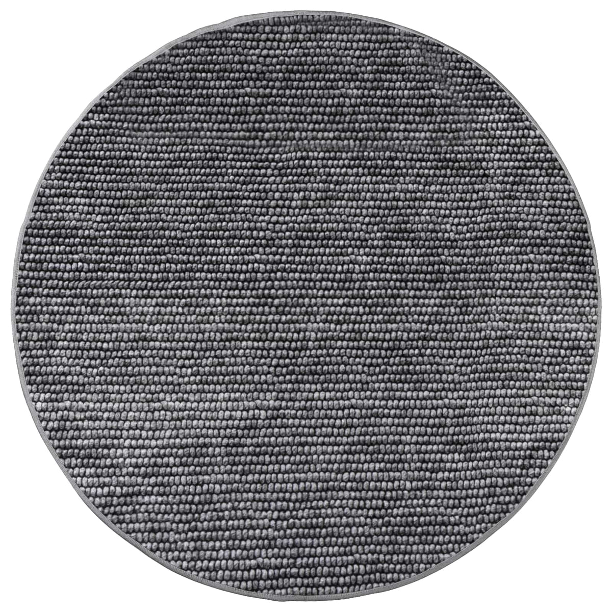 Rug Anthracite Ø 120 cm 100% Polyester 3 mm Washable