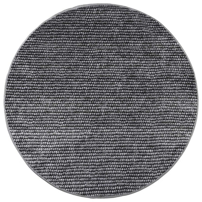 Rug Anthracite Ø 120 cm 100% Polyester 3 mm Washable