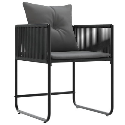 Garden Dining Set 5 pcs Black and Anthracite 80 x 80 x 73 cm