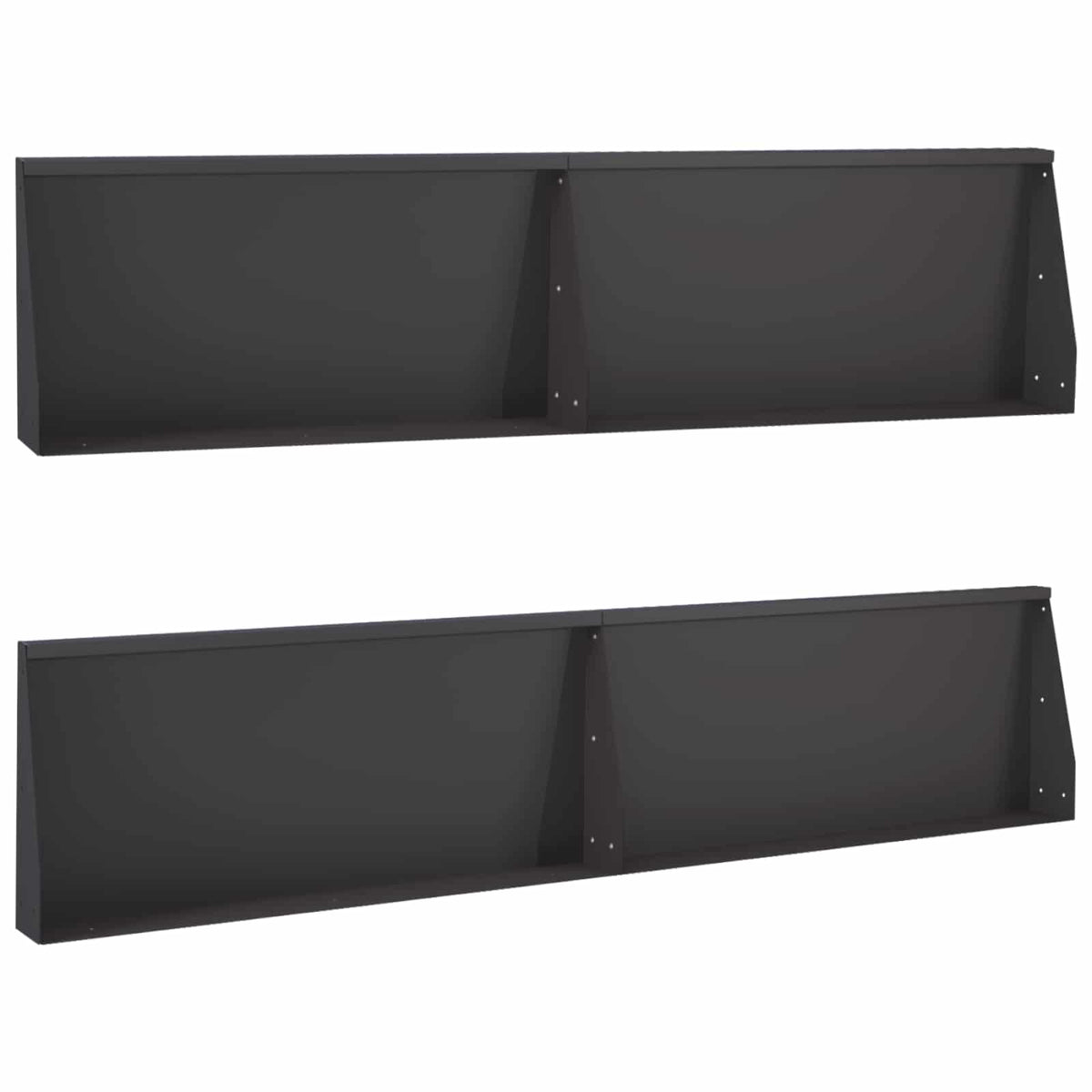 Retaining Wall 4 pcs 100 x 12 x 30 cm Steel Black