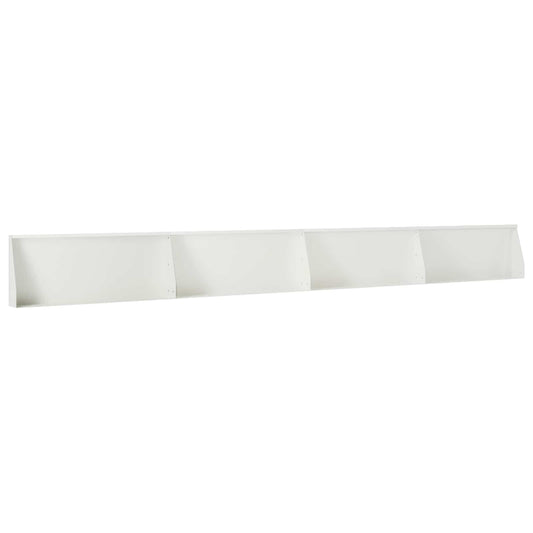 Retaining Wall 4 pcs 100 x 12 x 30 cm Steel White