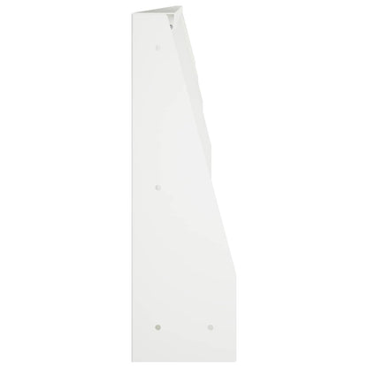 Retaining Wall 4 pcs 100 x 12 x 30 cm Steel White
