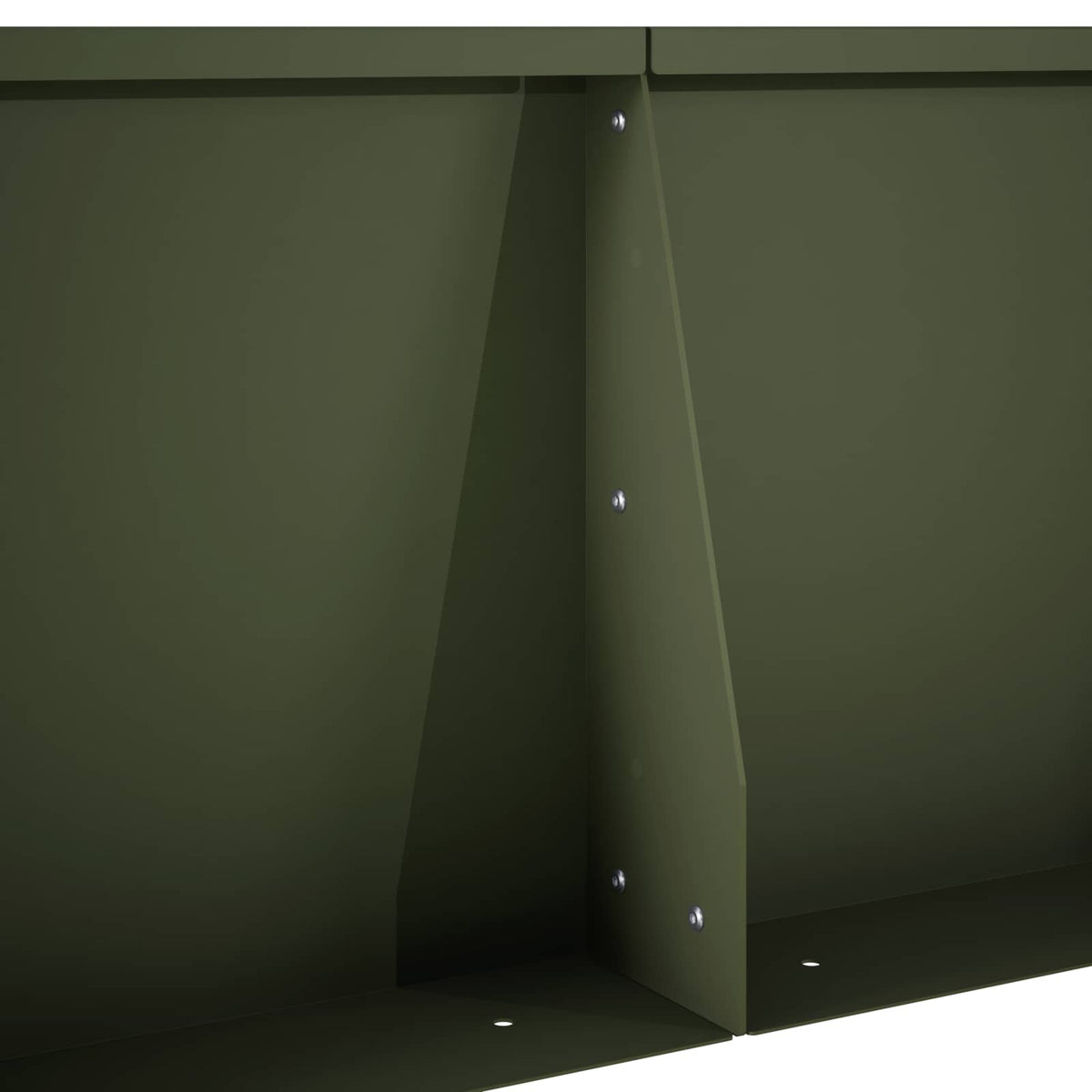 Retaining Wall 4 pcs 100 x 12 x 30 cm Steel Olive Green